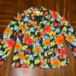 Multicolor Floral SAG HARBOR Jacket Size 16